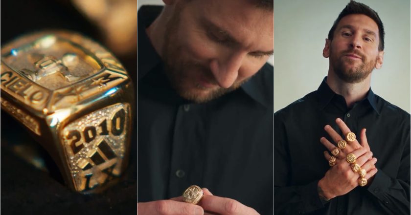 Adidas assinalou as 8 Bolas de Ouro de Messi com 8 anéis de ouro