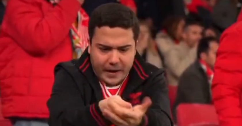 Adepto do Benfica tornou-se viral por gesto em relação ao árbitro
