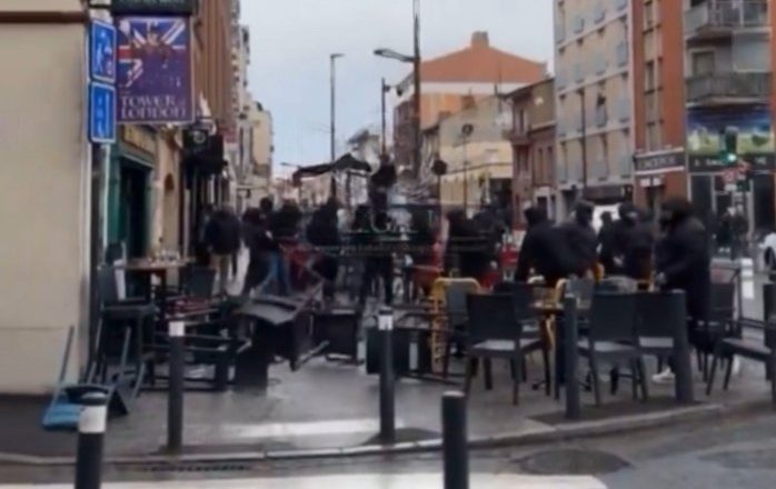 Novas imagens mostram o terror que os adeptos do Benfica fizeram em Toulouse