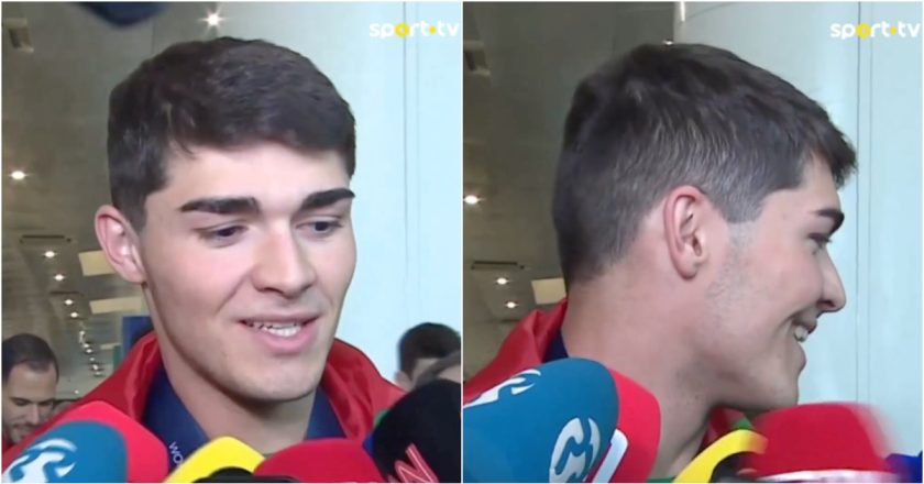 Diogo Ribeiro revela como ficou com uma das medalhas partidas após dormir com elas debaixo da almofada