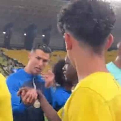 Cristiano Ronaldo faz raspanete a Cristianinho em frente a toda a gente (VÍDEO)