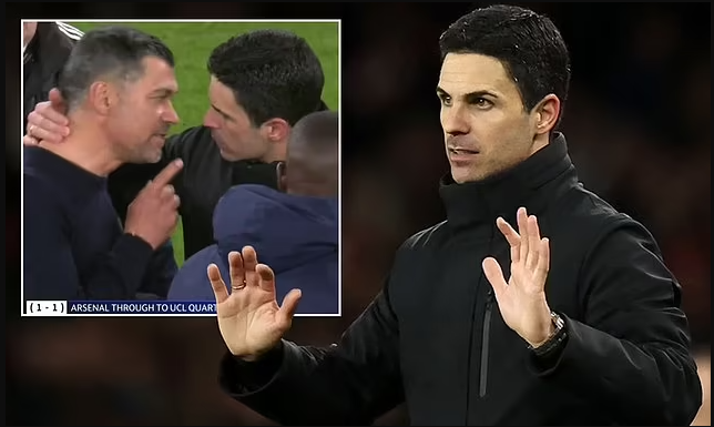 Imprensa inglesa revela o que terá dito Arteta a Sérgio Conceição