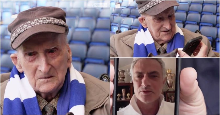 Adepto do Chelsea que fez 100 anos recebeu uma mensagem especial de José Mourinho (VÍDEO)