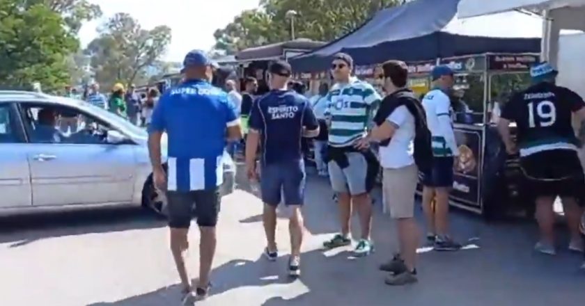 Festa no Jamor já começou e com adeptos do Sporting e FC Porto misturados (VÍDEO)