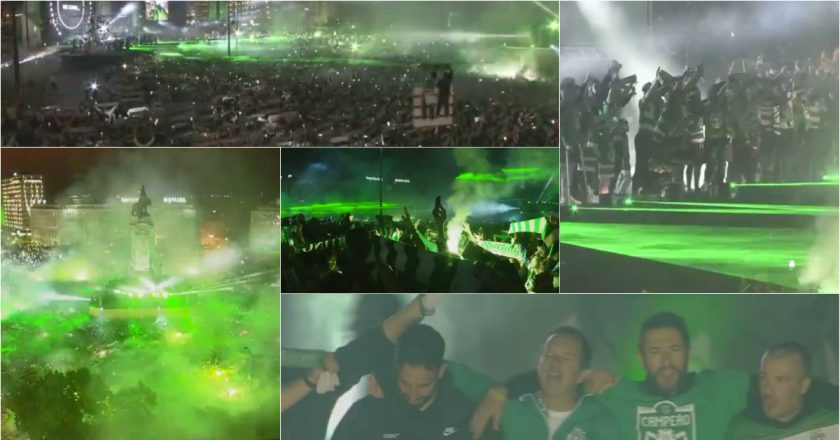 O momento em que milhares de adeptos cantaram “O Mundo Sabe Que” no Marquês de Pombal