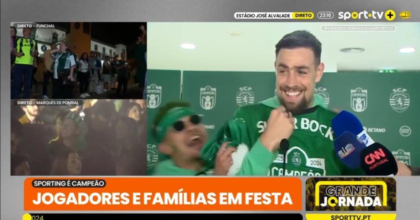 Coates falava sobre o título e foi invadido pelos colegas em festa (VÍDEO)