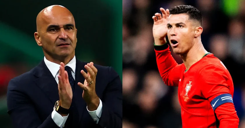 Gesto de CR7 e Roberto Martínez no final do jogo está a dar que falar (VÍDEO)