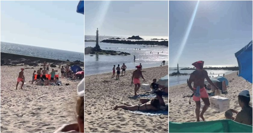 Ukra volta a fazer das suas e agora vende bolas de Berlim na praia (VÍDEO)