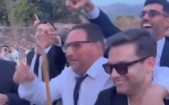 Paulinho (roupeiro) em grande destaque na festa de casamento de Nuno Santos (VÍDEO)