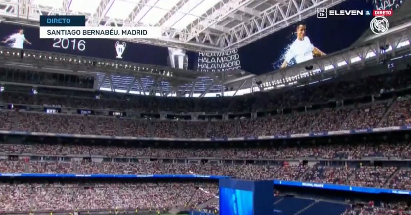 Ouviu-se “Siii” na apresentação de Mbappé no Real Madrid após CR7 surgir nos ecrãs