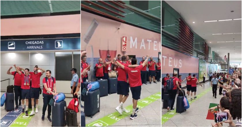 Campeões olímpicos recebidos com euforia no aeroporto do Porto