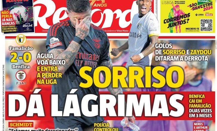 As capas dos jornais desportivos após derrota do Benfica na 1º jornada