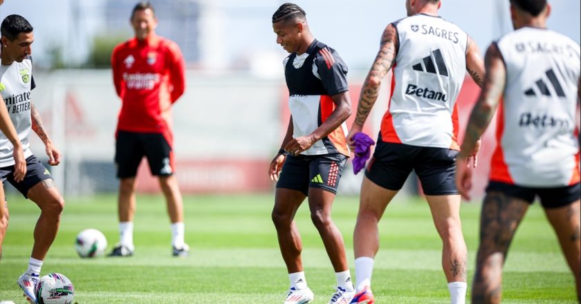 Fotografia do treino do Benfica está a dar muito que falar