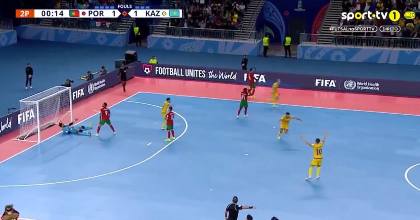 O golo a 14 segundos do fim do jogo que eliminou Portugal do Mundial de Futsal