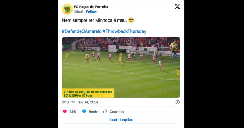 Paços de Ferreira brinca com a polémica recente da Control