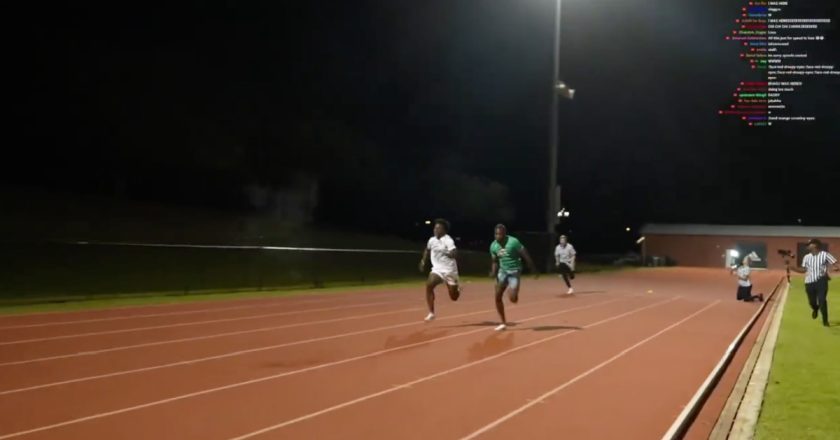 Speed desafiou campeão olímpico dos 100 metros e apenas perdeu no photo finish