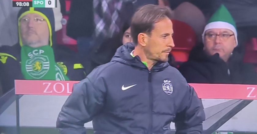 (VÍDEO) João Pereira reagiu com um palavrão ao empate do Sporting