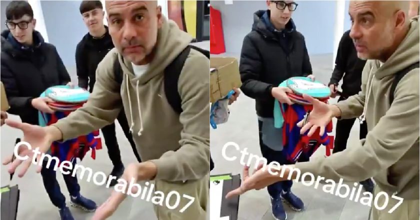 Pep Guardiola irrita-se com jovens que pedem autógrafos regularmente