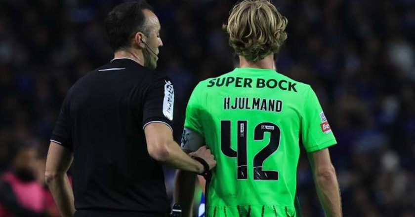 Golo do Sporting deu que falar por uma atitude de Hjulmand que revoltou o banco do FC Porto