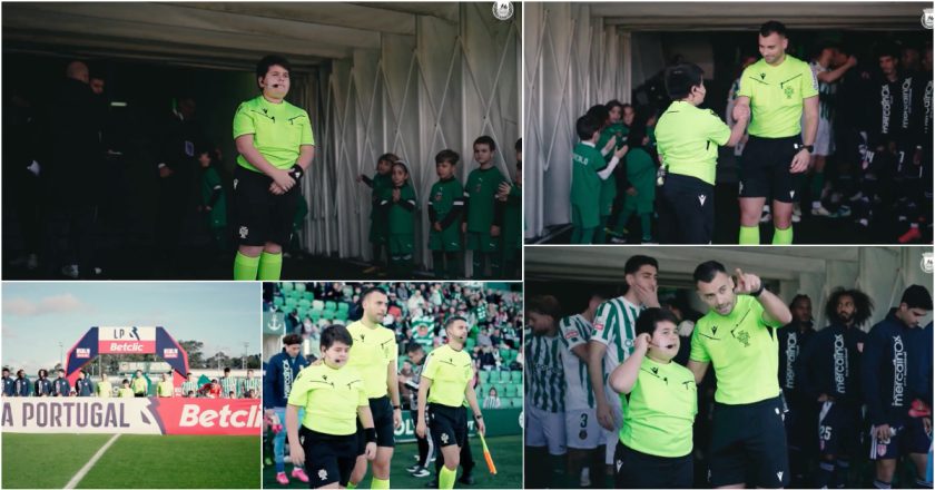 Menino de 11 anos sonha ser árbitro e viveu momento especial no Rio Ave x AVS