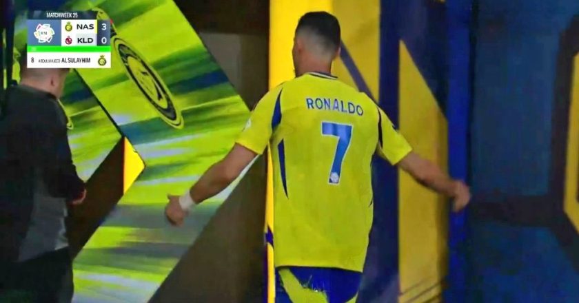 Cristiano Ronaldo foi substituído aos 60 minutos e ficou furioso com o treinador (VÍDEO)