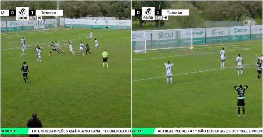Jogador do Sporting dá o empate nos últimos segundos da partida com um golo digno do prémio Puskás