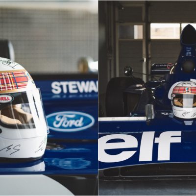 Michael Schumacher assina capacete com ajuda da esposa para leilão solidário