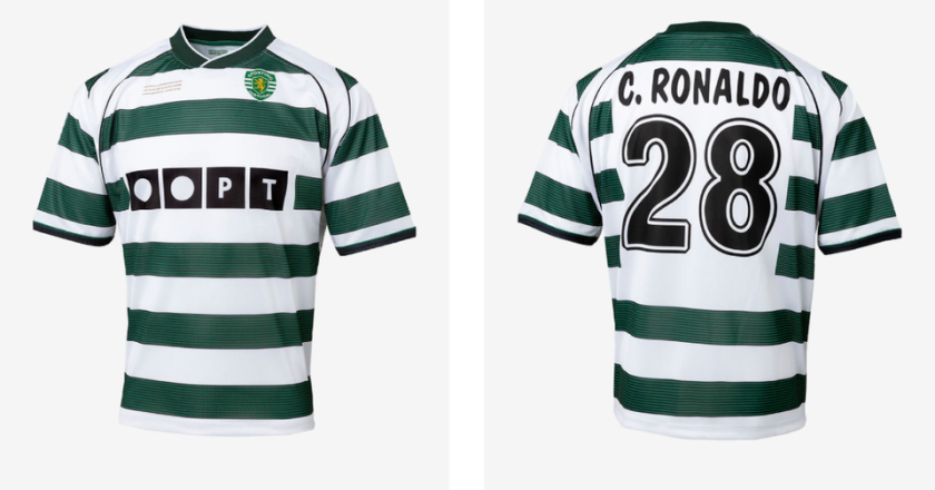 Sporting homenageia Cristiano Ronaldo com réplica da camisola da sua estreia na equipa principal