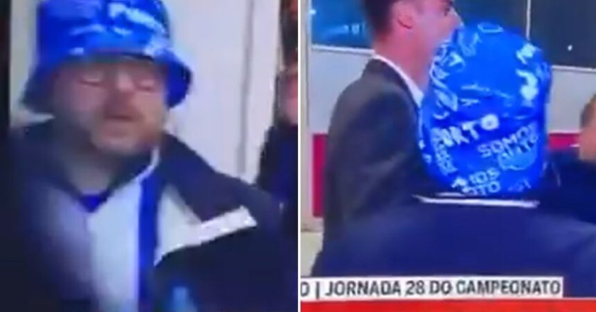 Adepto “atira-se” a jornalista da CMTV no fim do Porto x Benfica