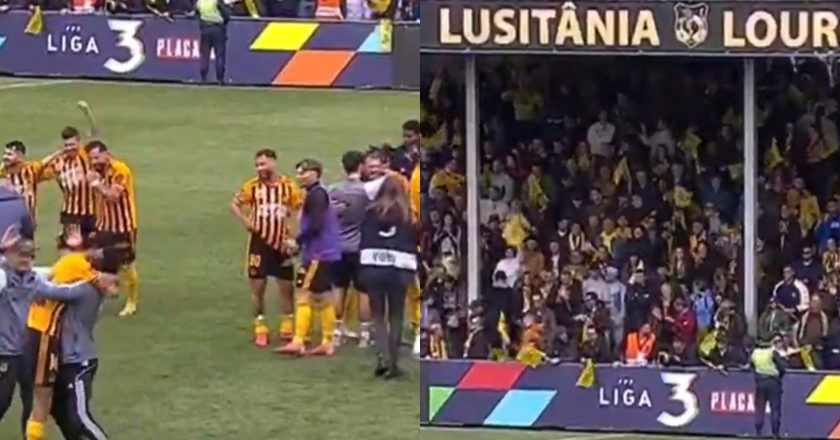 Lusitânia de Lourosa subiu à 2ª divisão pela primeira vez e a festa foi grande (VÍDEO)