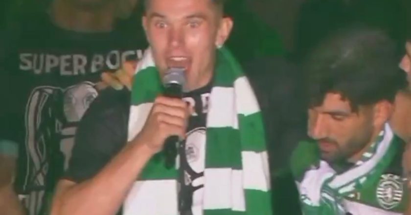 Momento de Gyokeres com Esgaio nos festejos do título tornou-se viral (VÍDEO)