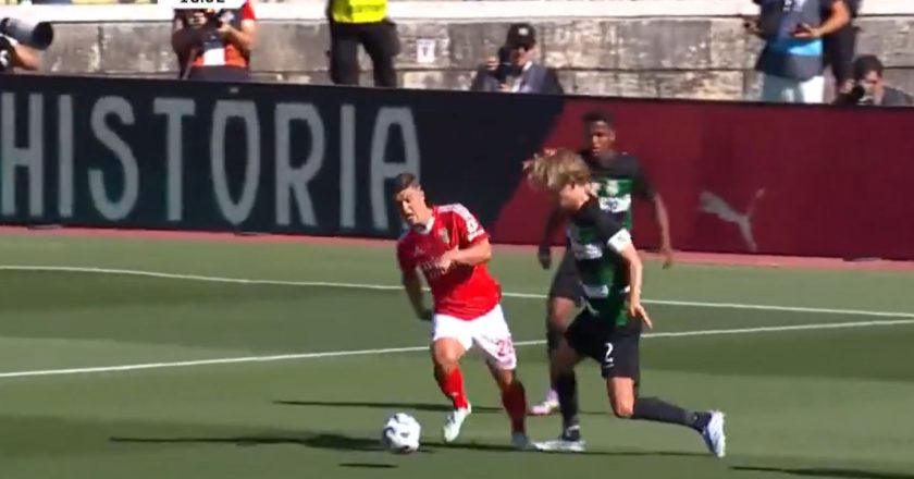 Benfica reclama penalti por pisão a Dahl, Godinho deu amarelo por simulação (VÍDEO)