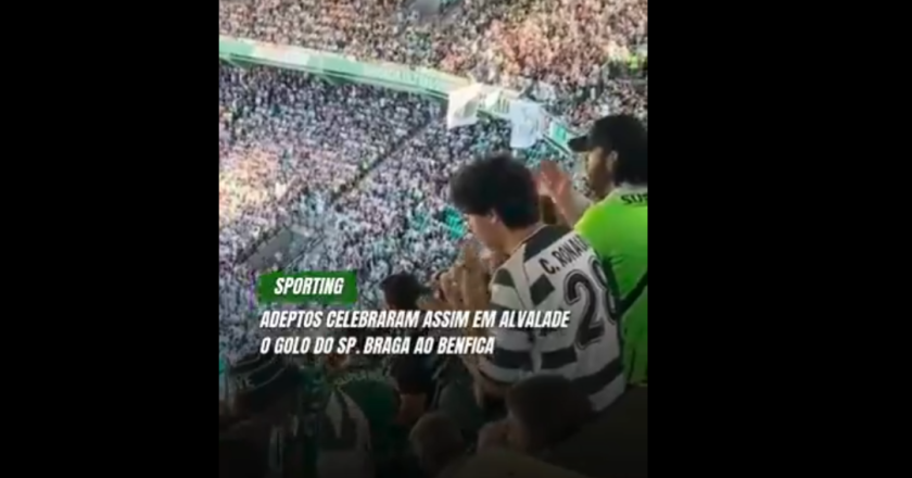 O momento em que os adeptos leoninos souberam do golo de Braga (VÍDEO)
