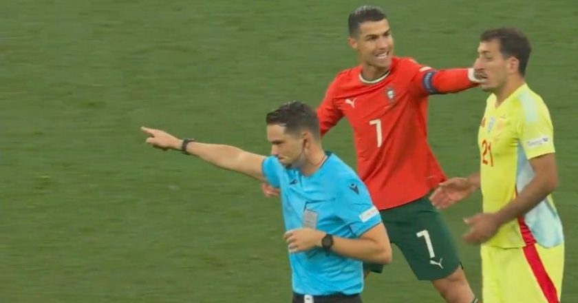 Celebração de Cristiano Ronaldo na cara de um jogador espanhol está a correr mundo (VÍDEO)