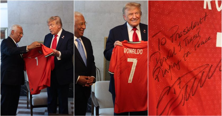 António Costa ofereceu uma camisola autografada por Cristiano Ronaldo a Donald Trump