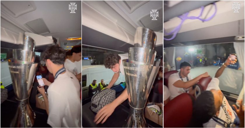 Durante festejos no autocarro da Seleção Nacional não faltou Quim Barreiros com “A garagem da vizinha”