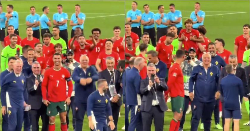 Gonçalo Inácio ergueu Rodrigo Mora para que ele conseguisse ver o Pepe 😂 (VÍDEO)