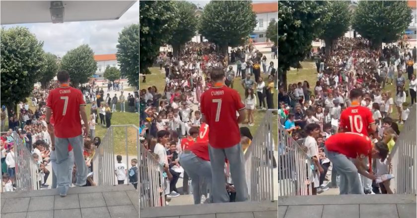 Campeões da Europa de Sub-17 foram recebidos na escola de forma fantástica