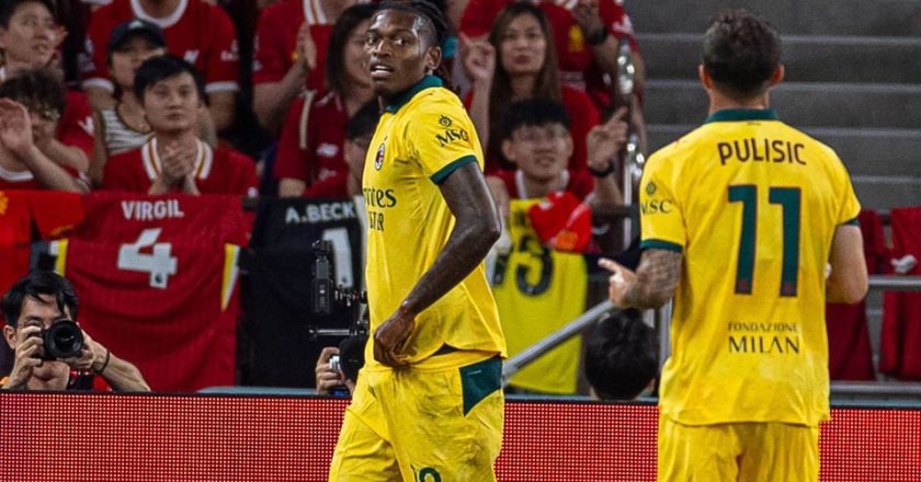 Rafael Leão marcou ao Liverpool e homenageou Diogo Jota (VÍDEO)