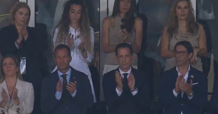 A reação da esposa de Diogo Jota ao minuto de silêncio na Supertaça (VÍDEO)