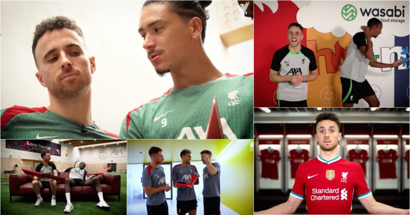 Liverpool divulga registos inéditos de Diogo Jota em momentos descontraídos ao lado dos colegas de equipa