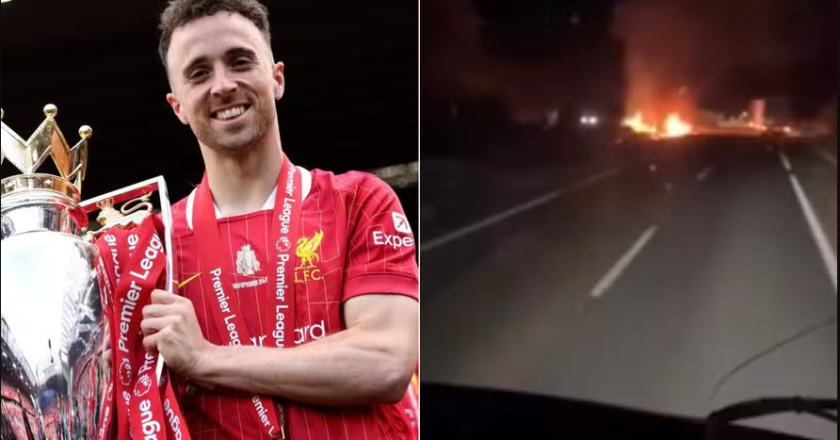 Camionista filmou o carro de Diogo Jota em chamas após o acidente (VÍDEO)