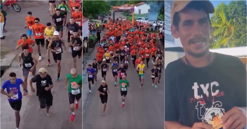 Homem embriagado junta-se a prova de atletismo de 8 km e acaba premiado com medalha