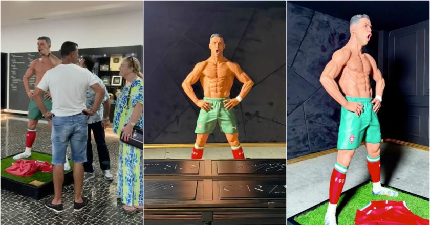 Museu CR7 recebeu nova escultura de Ronaldo oferecida por artista iraniano