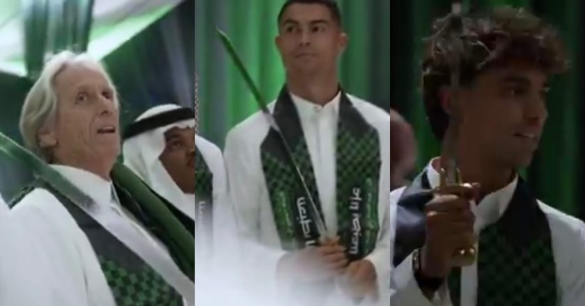 Cristiano Ronaldo e João Félix de espada na mão! Mas há um motivo (VÍDEO)