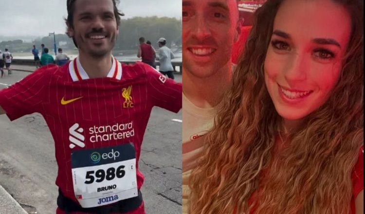 Esposa de Diogo Jota em lágrimas na Maratona do Porto com um abraço que valeu por mil palavras