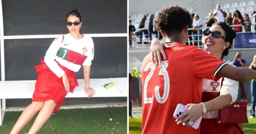 Georgina Rodríguez vestiu-se a rigor para apoiar Cristianinho